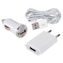 Набор «USB 3 в 1»: зарядное устройство и провод-адаптер для iPhone и iPad
