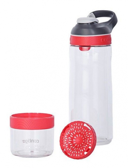 Бутылка Contigo Cortland Infuser 0.72л, прозрачная с красным