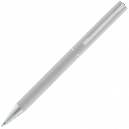 Ручка шариковая Blade Soft Touch, серая, вид сзади