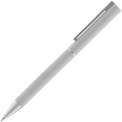 Ручка шариковая Blade Soft Touch, серая, вид сбоку