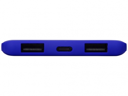 Портативное зарядное устройство Reserve с USB Type-C, 5000 mAh, синее, вход USB