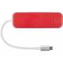 Хаб USB Type-C 3.0 Chronos, красный